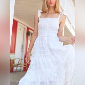 Astr White Maxi Dress